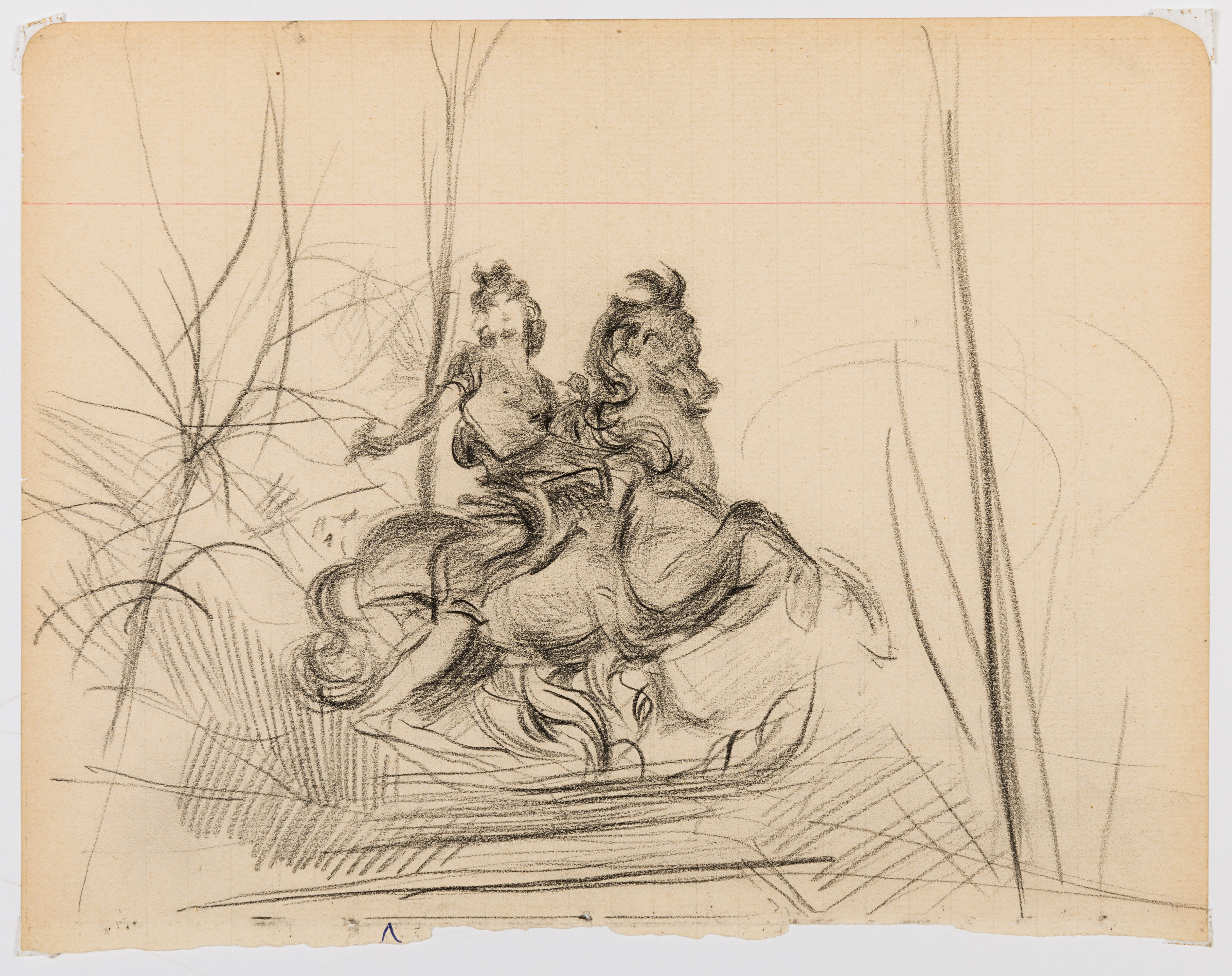 Study of Bernini’s Equestrian Statue of Louis XIV at Versailles